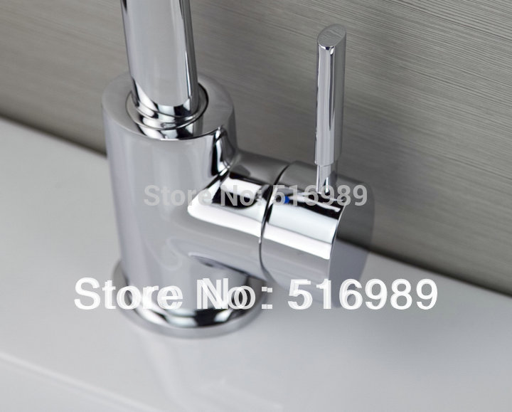 mount single hole bathroom chrome finish faucet waterfall tap sam5