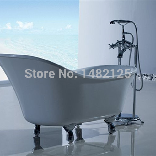 luxury chrome finish standing bathtub faucet torneira