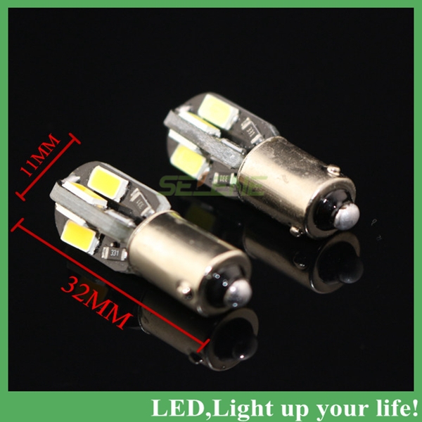 10pcs/lot signal light indicator lamp reading lamp car light bax9s 8 led 8 smd 5730 dc12v 2w whtie/warmwhite car light