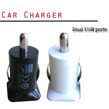 micro auto universal double usb interface car charger 5v 2.1a adapter short circuit protection 1pcs/lot zm01138