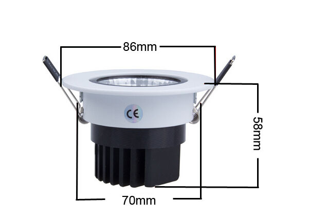 led spotlight 6w 9w 12w 15w dimmable led recessed cabinet wall spot down light ceiling lamp cold white warm white zm00193