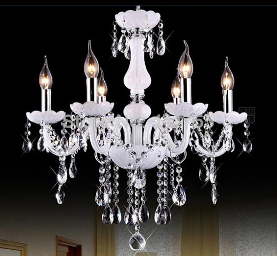 new modern 6 heads crystal chandeliers living room dining room bedroom led droplight pendant ceiling hanging lamp6