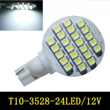 new 168 192 w5w t10 ac12v white t10 3528 24smd led car auto bulbs led signal lights white super bright,new for kia cd00165
