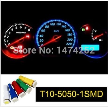 t5 1led 5050 smd car lights dashboard warming indicator wedge light bulb auto lamp instrument lights 12v cd00216