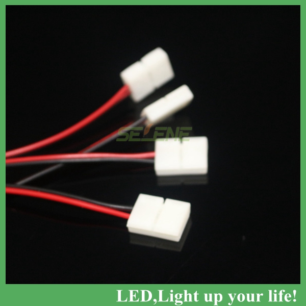 1000pcs/lot led strip connector for 10mm smd 5050 led strip connector with wire single color for for 5050 smd
