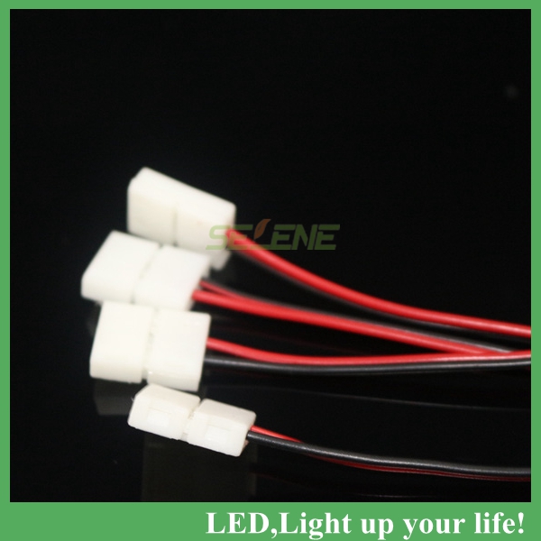 led strip connector for 8mm smd 3528 led strip connector with wire single color for for 3528 smd 1000pcs/lot