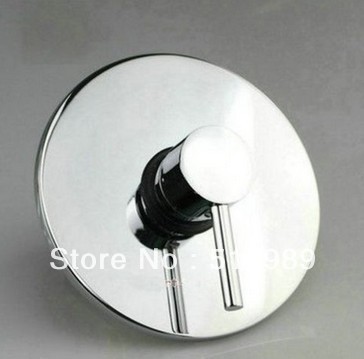 deck mount chrome shower mixer faucet control valve single handle round plate wall mount a164321