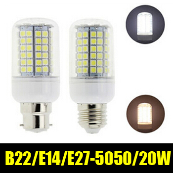 1pcs/lot led lamps smd5050 20w e14 e27 b22 220-240v crystal light corn bulbs energy saving lights zm01109