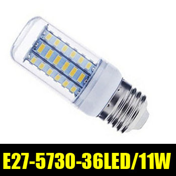 e27 led lamp 11w ac 220v ultra bright 5730 smd led corn bulb lights chandelier 24led,36led,48led,56led zm00235