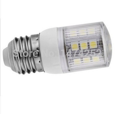 stripe cover led corn light bulb lamp e27 27led 5050 smd 5w 220v white warm white high bright led lighting zm00794