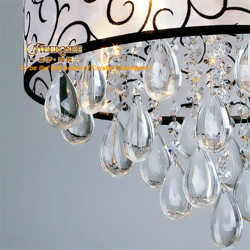 contemporary crystal ceiling light fixture with lampshade md8557-400