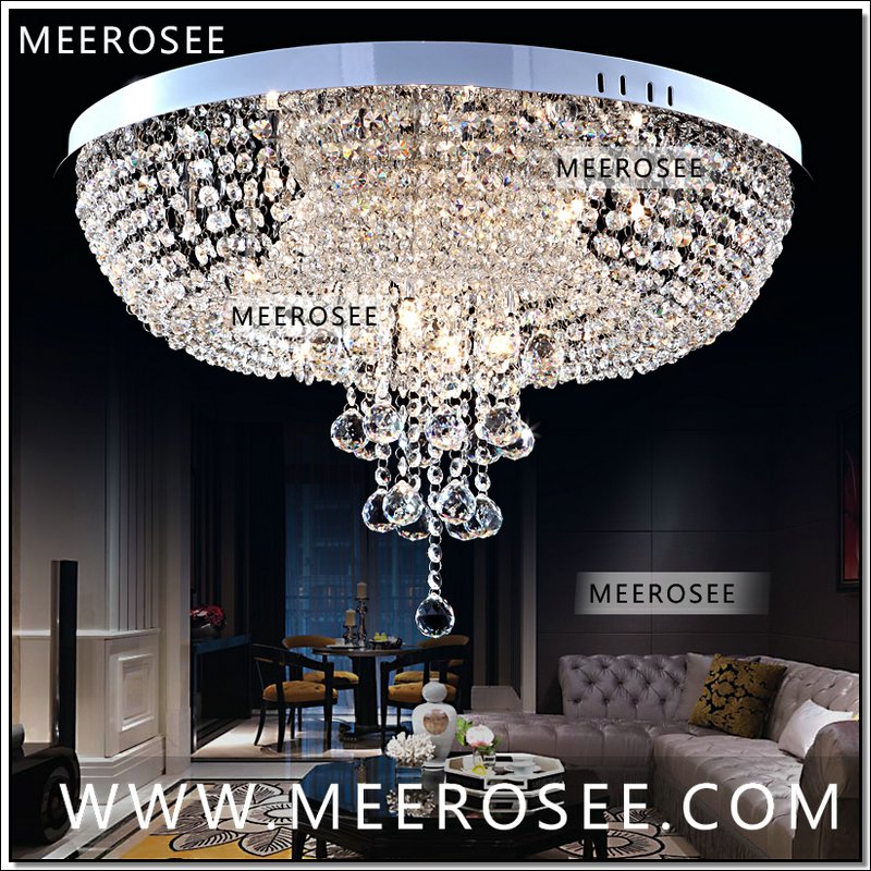 diameter 600mm round crystal ceiling lights fixture lustre de cristal lamp, crystal stair light for and foyer / hallyway md8559
