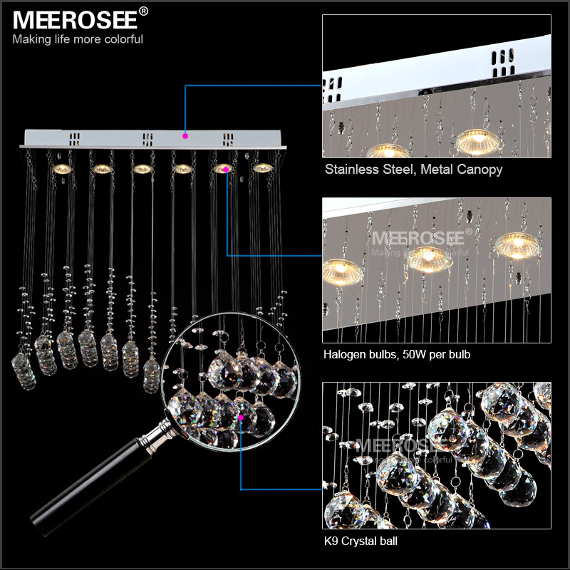 fast crystal chandelier light crystal curtain wave light fitting for dining room, bedroom, foyer and ceiling md8495