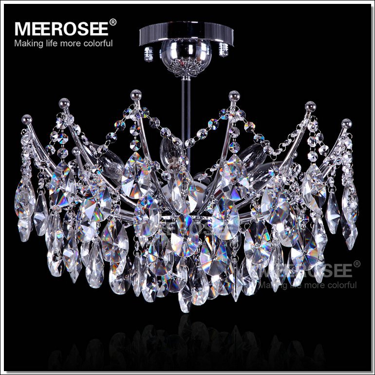 flush mounted black crystal chandelier light fixture clear crystal lamp for ceiling prompt guanrantee