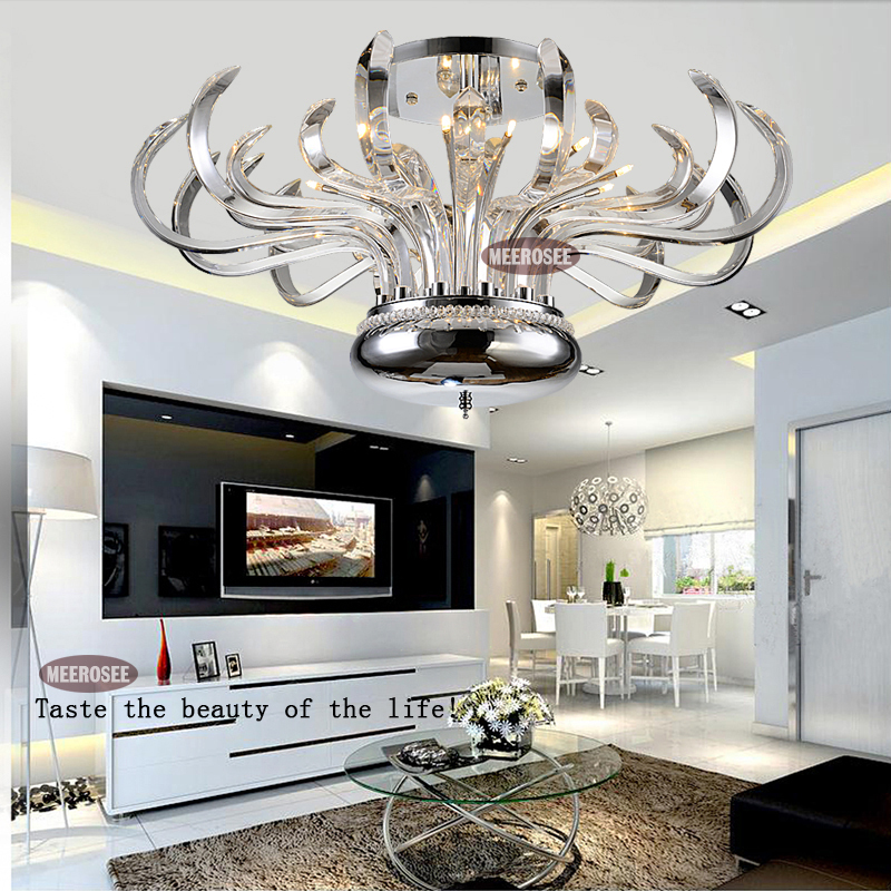 modern floral crystal chandelier lights crystal lusters lamp g4 crystal lighting flush mounted for ceiling