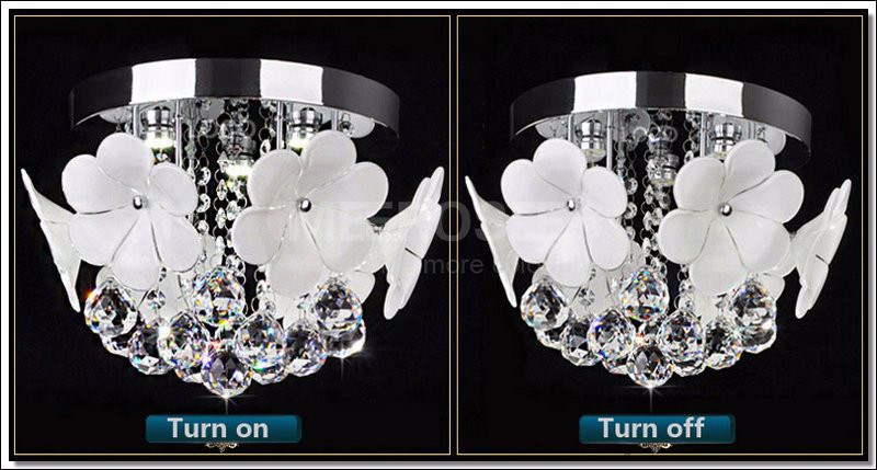 modern flower crystal light fixture flush mounted cristal lustres ceiling lamp aisle porch hallway corridor lamp for ceiling