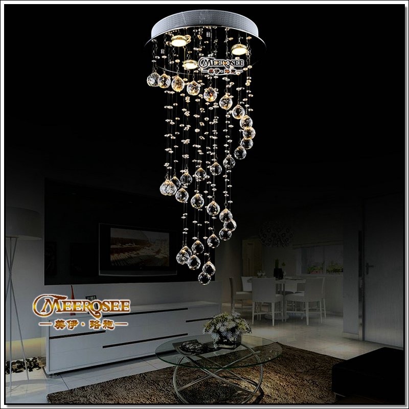 modern sprial crystal chandelier light fixture lustre crystal stair lamp for stair and ceiling prompt guarantee