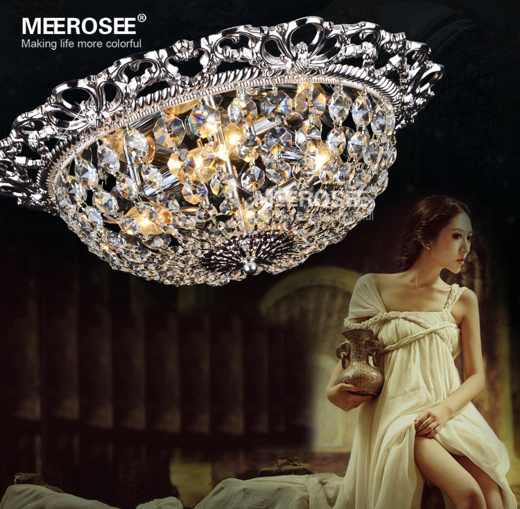 new design crystal ceiling light fixture surface mounted lustre de sala crystal light for bedroom with guarantee