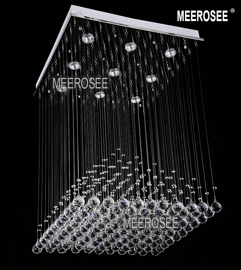 pyramid design crystal ceiling light fixture square lustres de sala crystal light for dining room, w600mm h900mm md8792