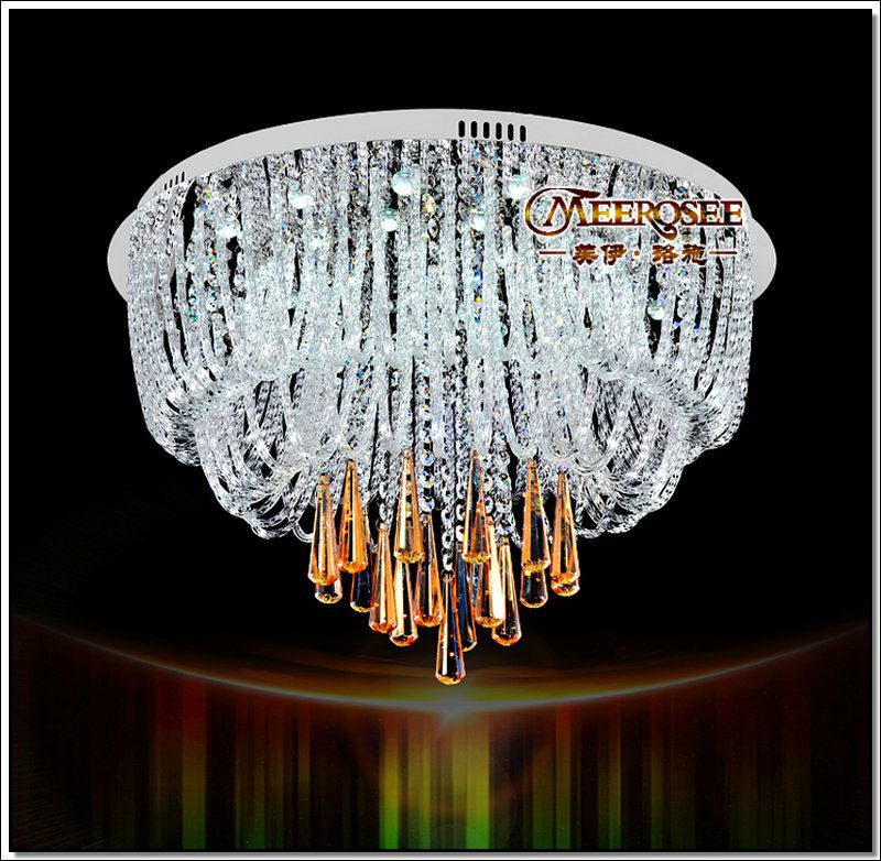 round crystal ceiling light led crystal lamp lighting fixture modern lustres de cristal lamps for bedroom md8868 d600mm h330mm