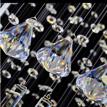 chandelier dia60*h150cm lustres de cristal stair lighting guaranteed