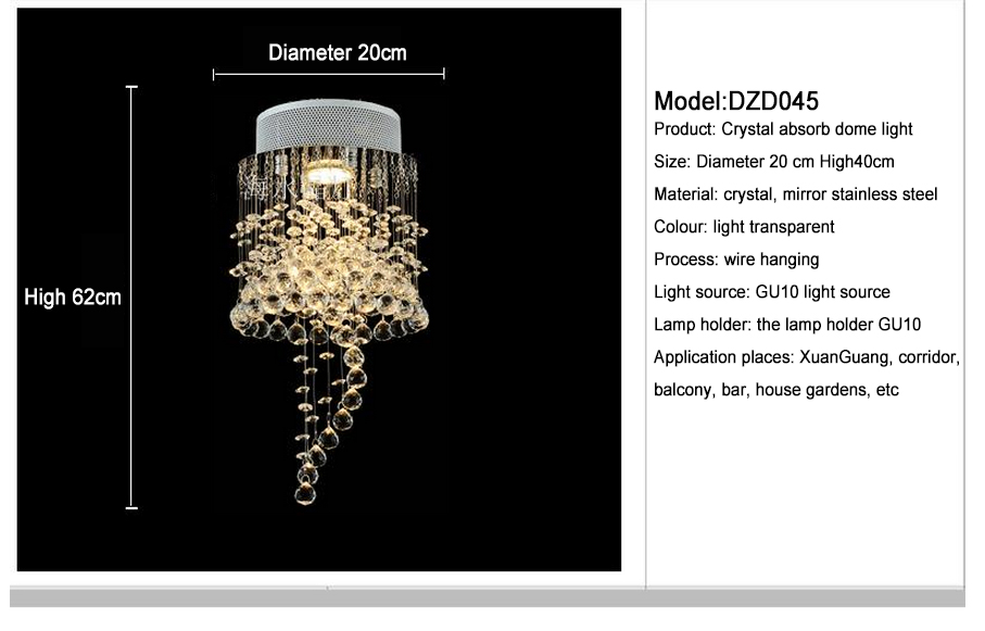 modern personality chandelier crystal, d22*h40cm lustre decorative lustres lamps for home - Click Image to Close