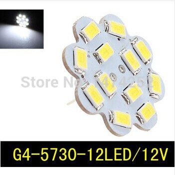 1pcs ac / dc 12v 5730 smd g4 led crystal lamp 3w chandelier flower bulb,12leds, light & lighting zm00464