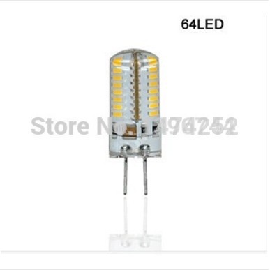 1pcs smd 3014 g4 3w 4w 5w 6w led crystal lamp light dc 12v / ac 220v silicone led chandelier 24led 32led 48led 64leds zm00021