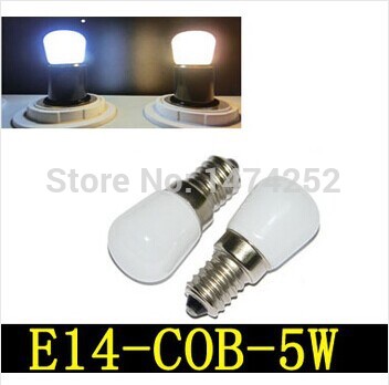 fridge lights e14 5w ac 220v lamp cob bulb chandelier light refrigerator bulb lamps zm00297/zm00298