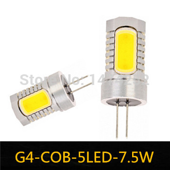 led g4 cob 5smd led crystal light 7.5w 3-chip light beads led lamps 12v cool white warm white bulb led lights zm00680-zm00681