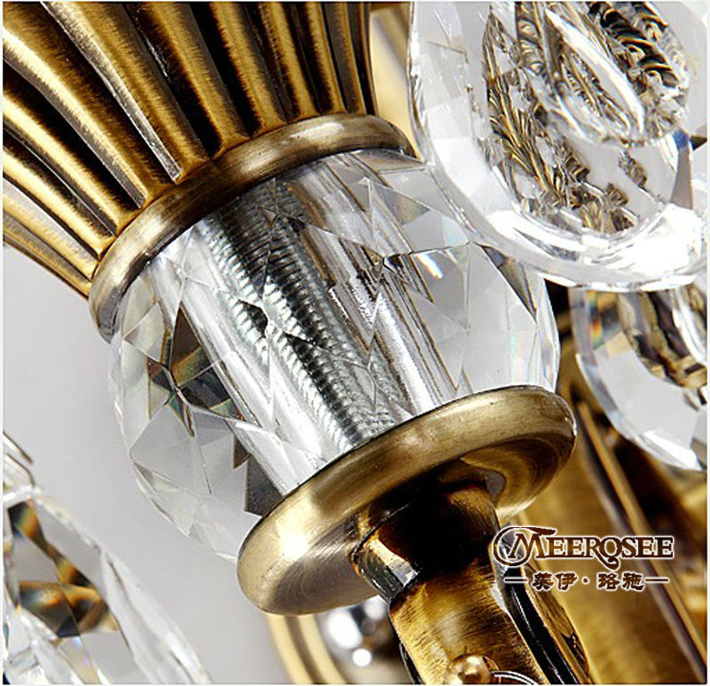brass color crystal wall sconces light wall bracket lamp for aisle hallway porch corridor - Click Image to Close
