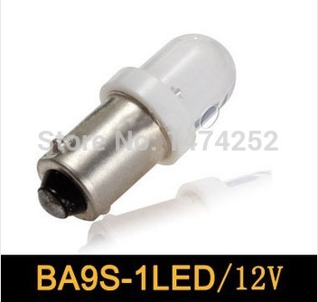 ba9s 1led white indicator dashboard automotive led bright lamp car light instrument interior bulbs long life cd00227
