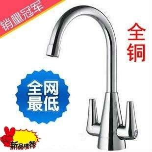 copper single hole double sink kitchen and cold faucet tube stainless steel tap cozinha
