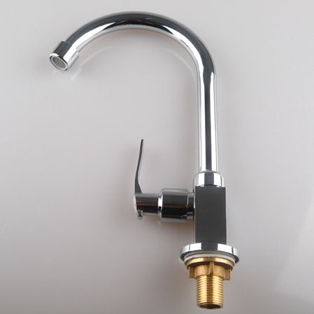 flexible kitchen faucet morden brass single cold water tap deck mounted