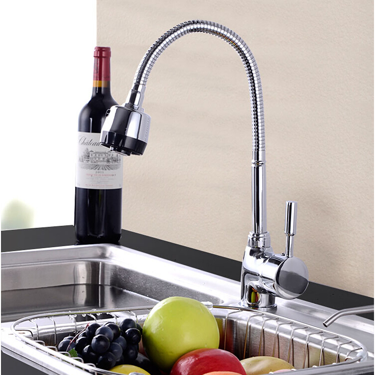 solid brass kitchen mixer cold and kitchen faucet all around rotate swivel 2-function water outlet mixer tap faucets