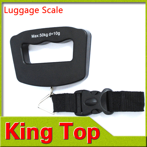 1pcs 50kg/10g lcd electronic portable hanging luggage weight hook digital scale-
