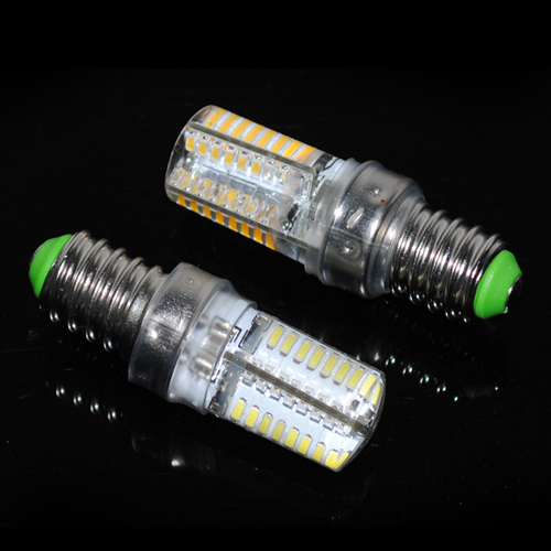 new mini led lamps 6w e14 3014 smd 64 leds crystal chandeliers ac 220v 240v spotlight silicone led bulb pendant light 5pcs/lots