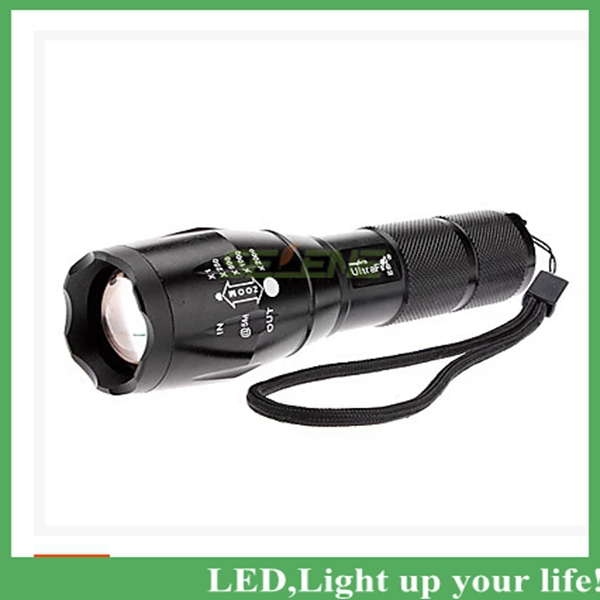 a100 cree xm-l t6 1000 lumens zoomable led flashlight torch light +1 * 4000mah 18650 rechargeable battery + charger - Click Image to Close