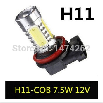 1x h11 led high power 7.5w 5led white/cool white fog lights car lights bulb lamp 12v h7 7.5w cd0009/cd00100