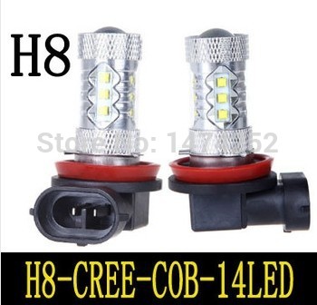 cree high power h8 high power cob led fog lights bulbs super bright white car lights bulb fog lights cd00179