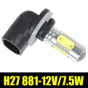 h27 881 7.5w car cob led fog light auto driving bulbs automotive lighting highlight white 1pcs/lot zm00227