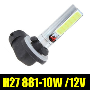 h27 881 high power car lamp cob chip led fog lights bulbs super white drl 1pcs/lot zm00221