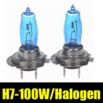 h7 100w 12v halogen bulb car light super white fog lights high power car headlights parking lamp 2pcs/lot zm01133
