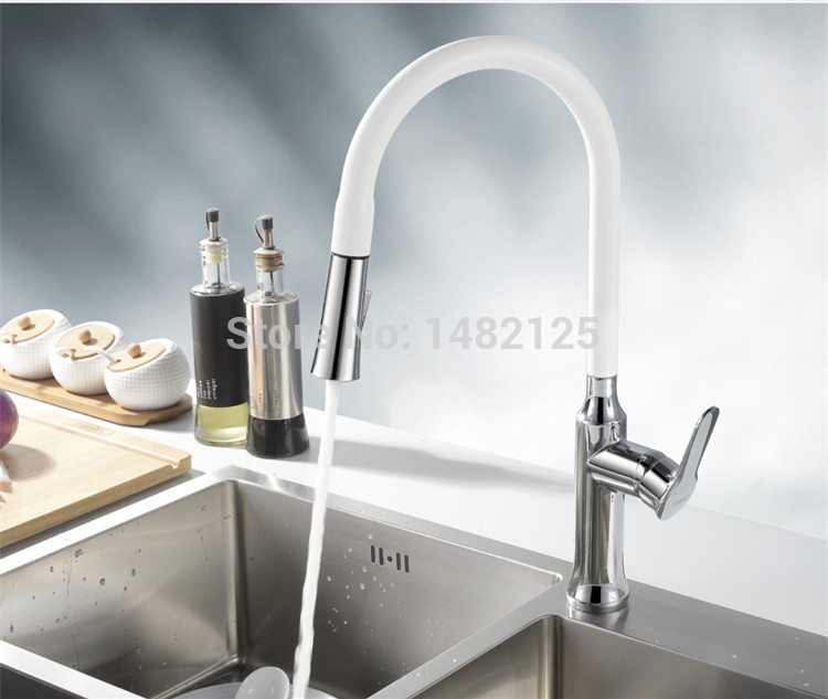 2014 new design russian style pull down kitchen faucet for granite sink