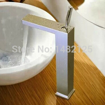 2015 new arrival lead single lever solid brass vessel bathroom faucet mixer taps