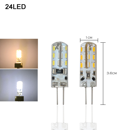 1pcs g4 3014 smd 3w 5w 6w led crystal lamp pendant light dc 12v silicone body led corn bulb chandelier 24leds,48leds,64leds.