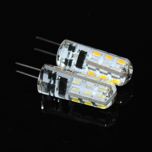 ultra bright led lamps g4 3w 3014 smd 24 leds crystal chandelier ac / dc 12v silicone led bulbs pendant light 5pcs/lots