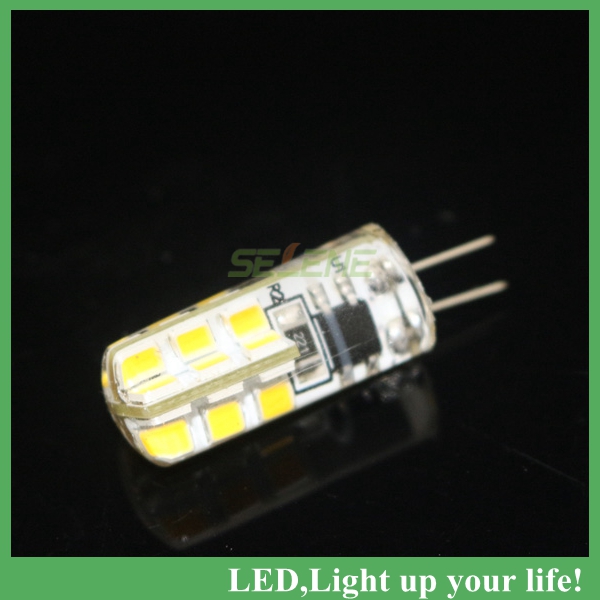 1pcs/lot g4 24leds smd 2835 ac220v 4w con silicone led bulb lamp super bright mini spot lighting crystal chandelier lighting