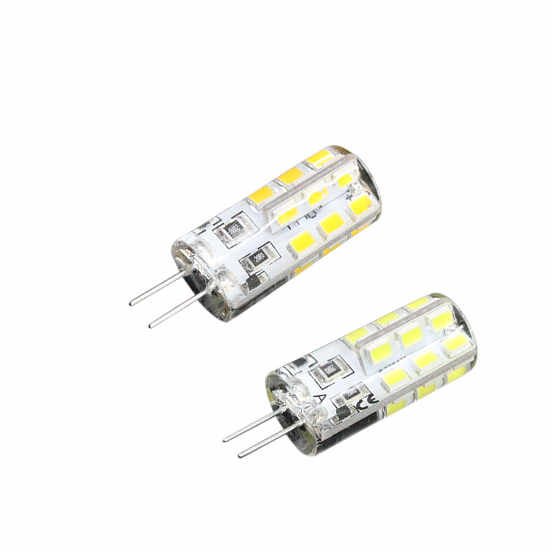 4pcs/lot ac220v input led g4 1.5w corn light bulbs smd 2835 24led lamp super bright mini candle crystal chandelier lighting
