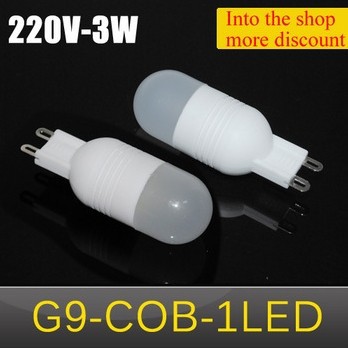 1pcs led crystal lamps 3w g9 cob 1leds chandeliers ac 220v 240v ceramic body drop light led bulb pendant lights